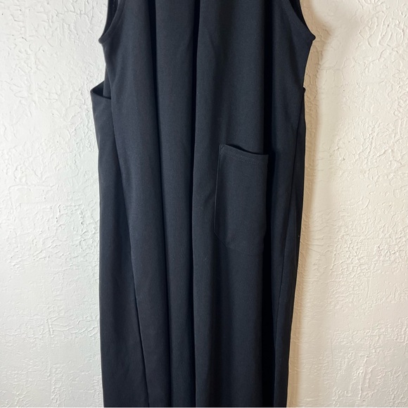 Halara Black Adjustable Waffle Plicated Overalls Jumpsuit - Picture 11 of 13